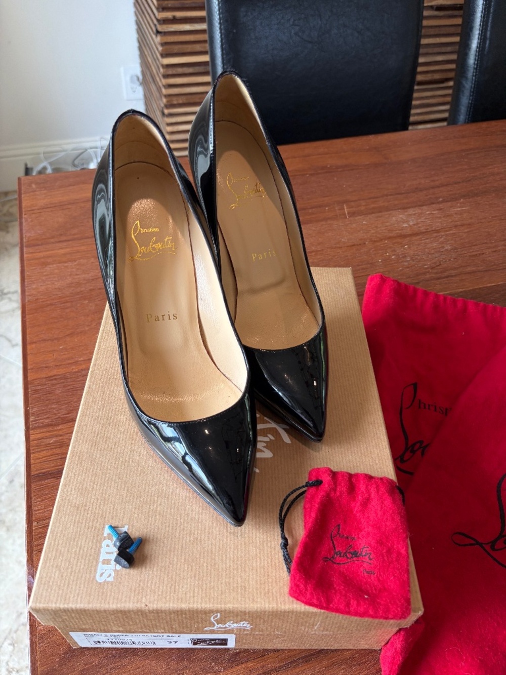 Christian Louboutin pigalle Plato 120 patent calf size 37